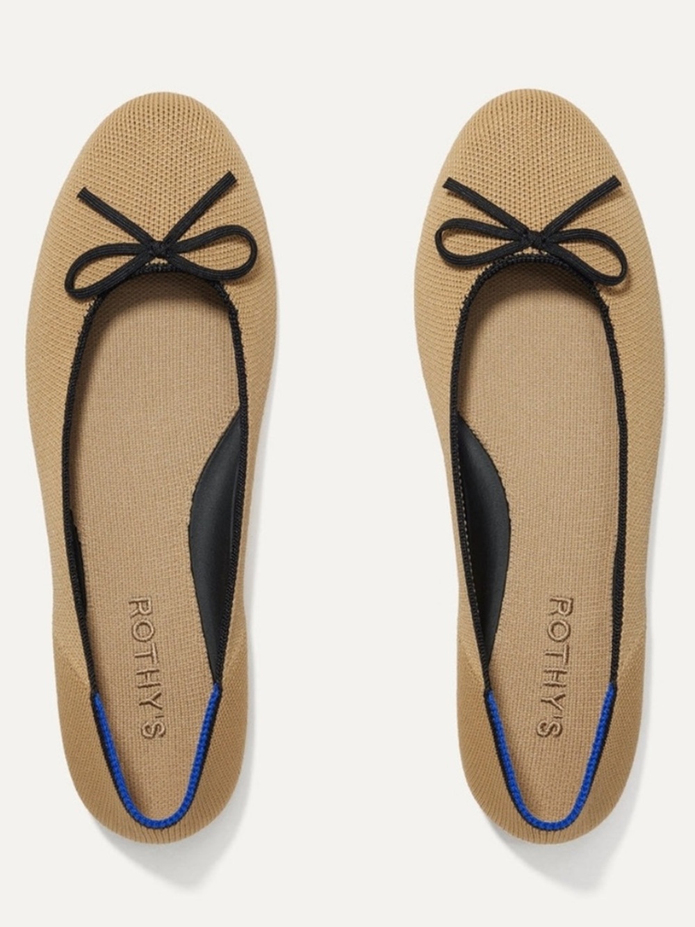 Rothy’s Ballet Flats In Beige & Black